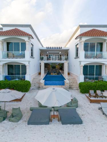 Hotel Cielo Maya Tulum beachfront boutique hotel with oceanfront pool and Caribbean coastline views in Riviera Maya, Mexico.