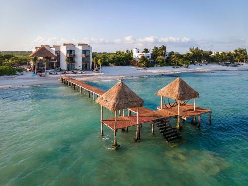 Nerea Tulum Boutique Hotel luxury beachfront property with modern design and ocean views near Tulum, Mexico.