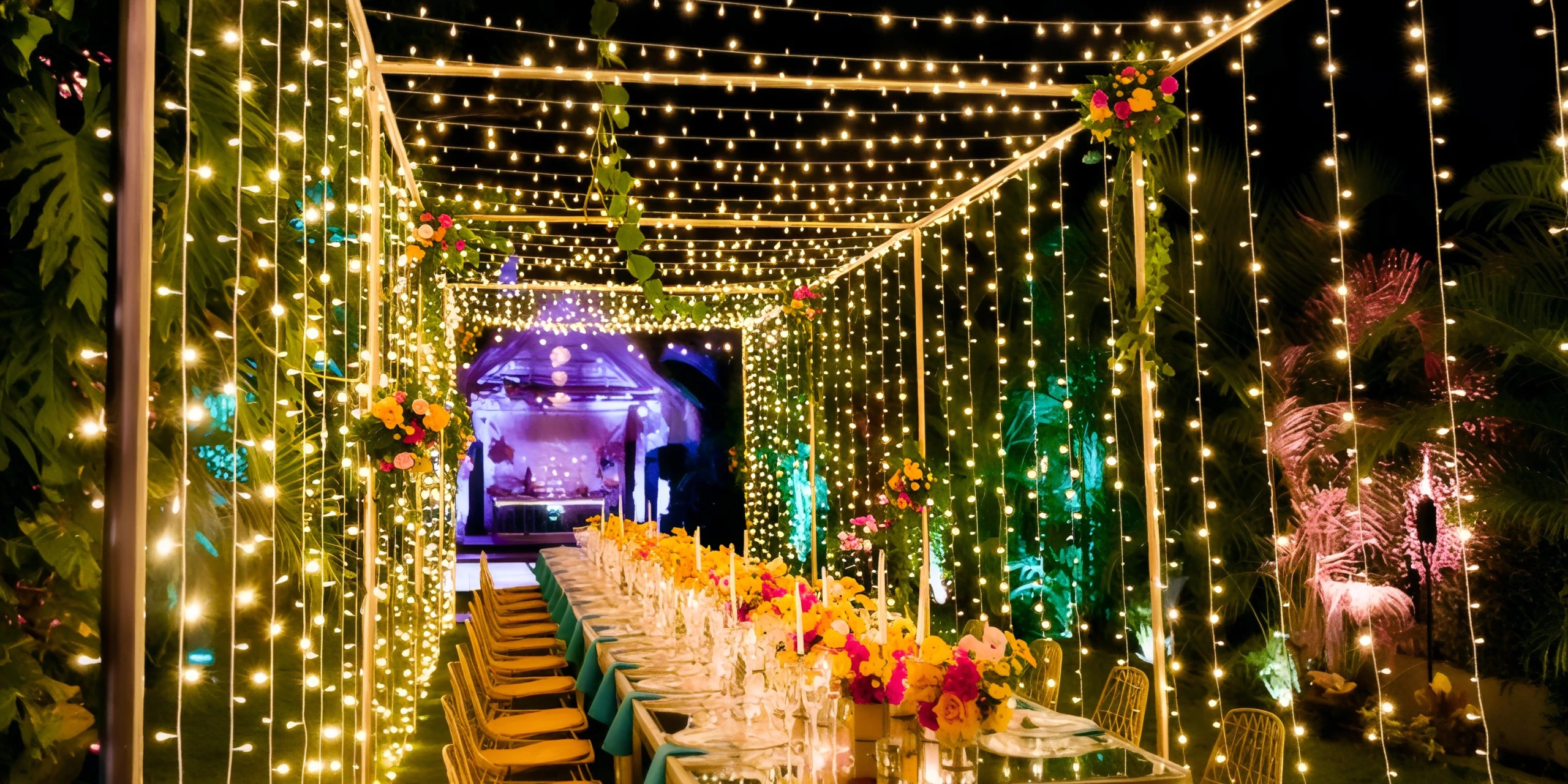 Secret Garden wedding ceremony setup surrounded by tropical greenery at Dreams Tulum Resort & Spa