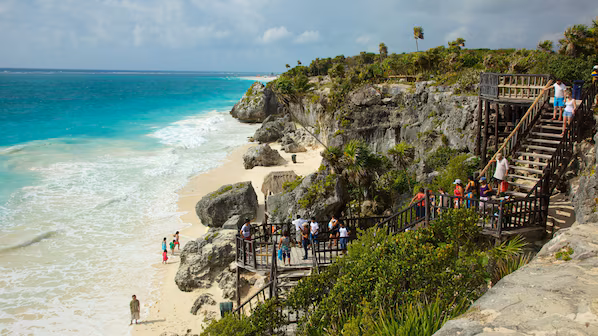 Tulum National Park near Dreams Tulum Resort & Spa with ancient Mayan ruins and Caribbean coastal scenery